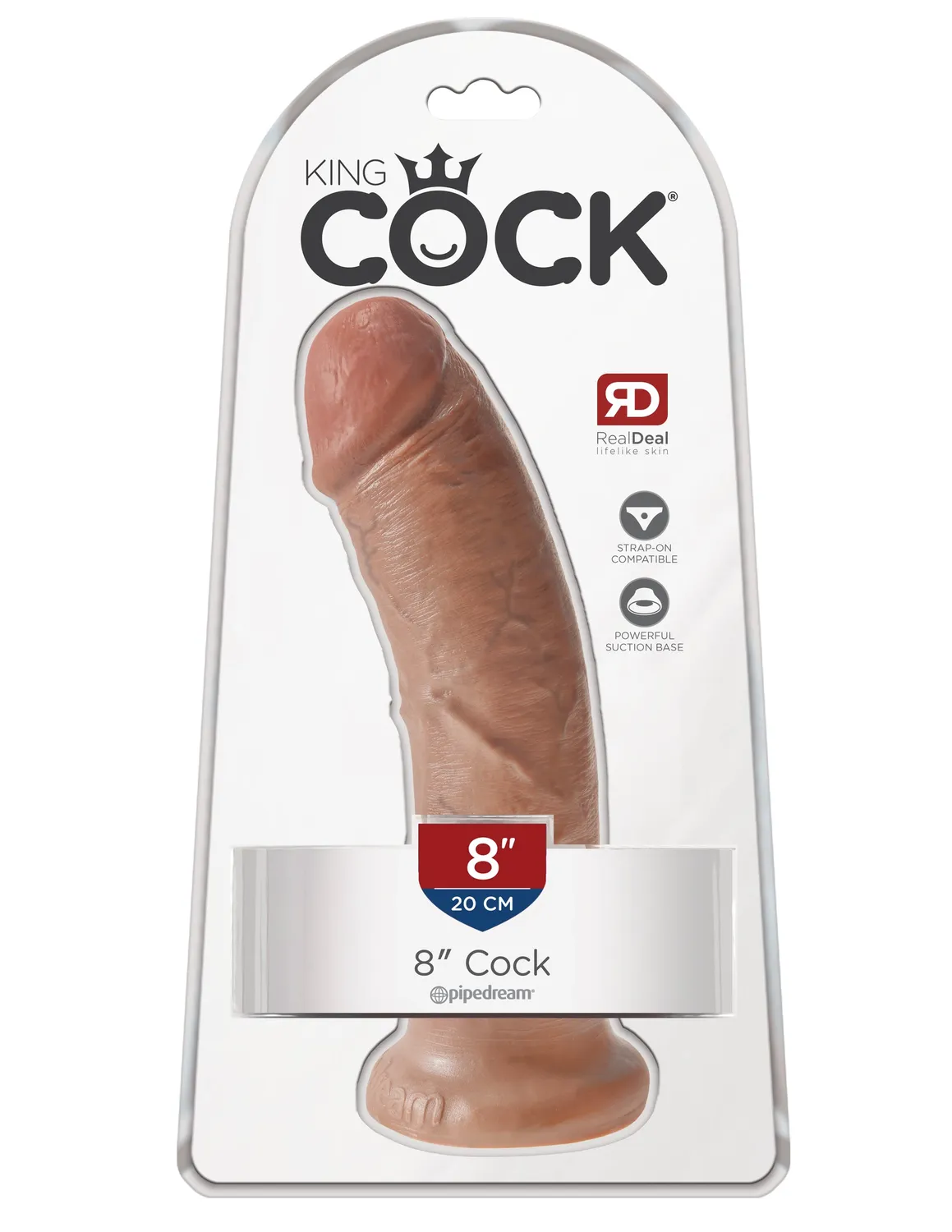 King Cock 8 Cock gode ventouse réaliste hâlé