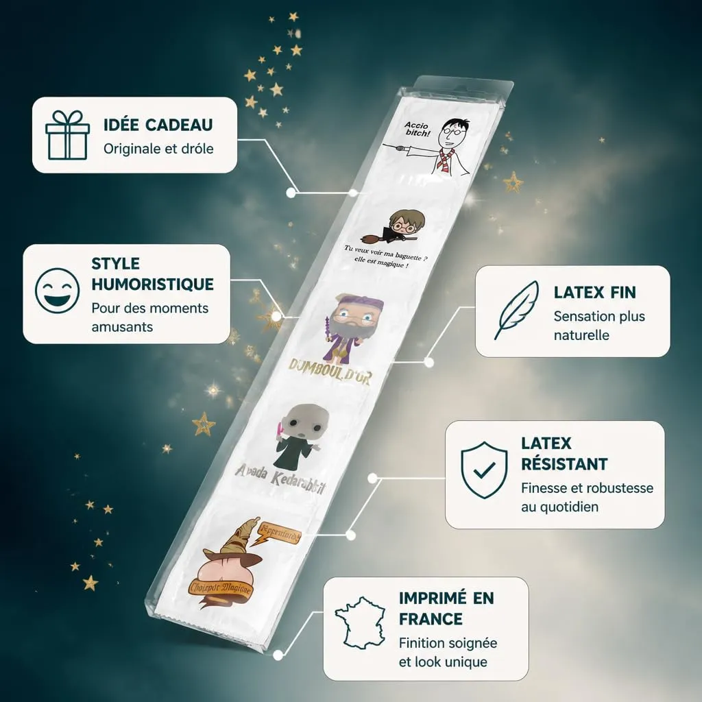 Callvin Monde Magique préservatifs humoristiques lot de 5