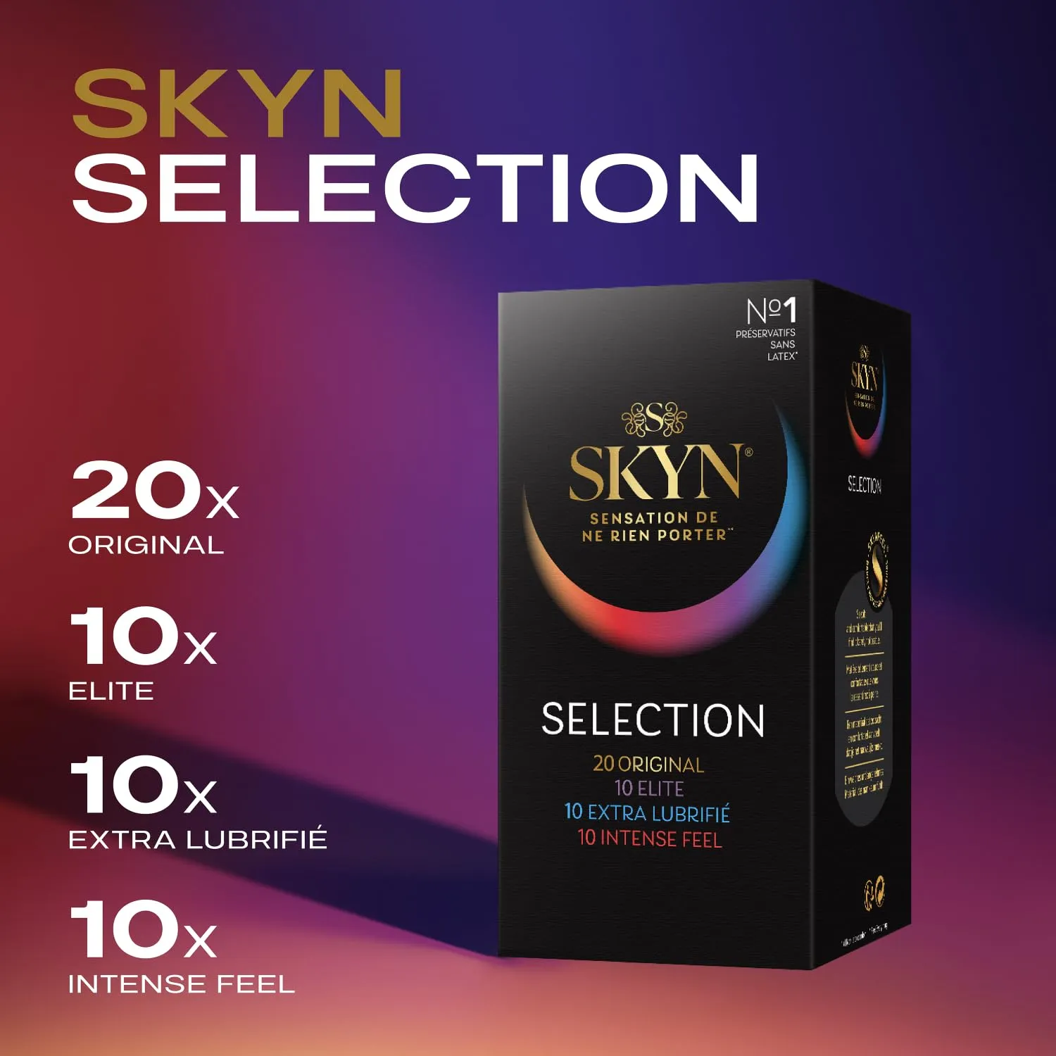Skyn Selection Elite préservatifs sans latex lot de 60 ultra-fins