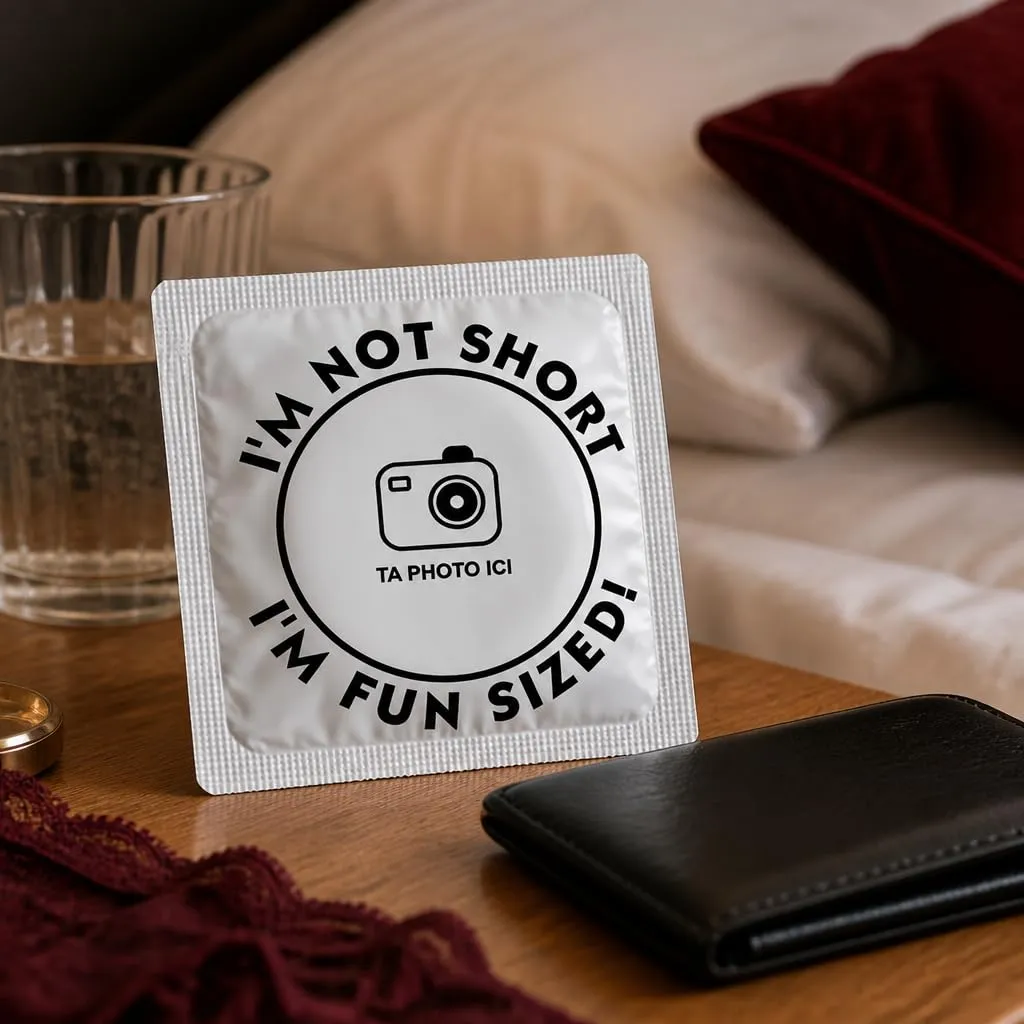 Callvin I'm not Short préservatifs personnalisables lot de 5 lubrifié
