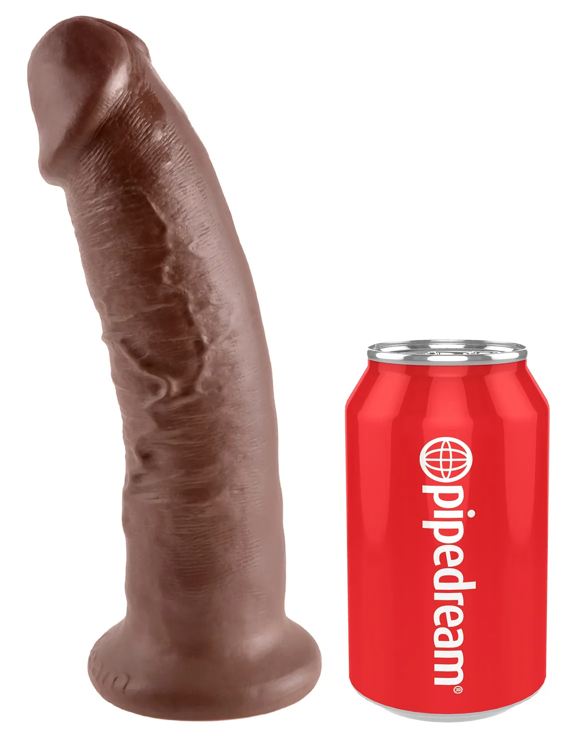 King Cock 9" gode réaliste marron ventouse
