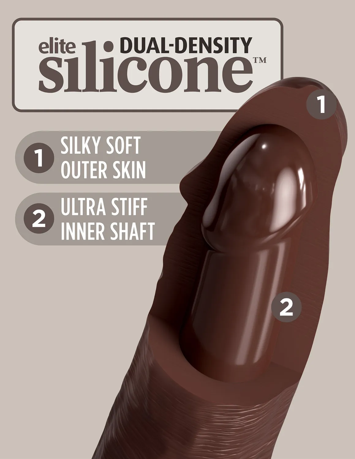 King Cock Elite 7 gode vibrant silicone double densité télécommande