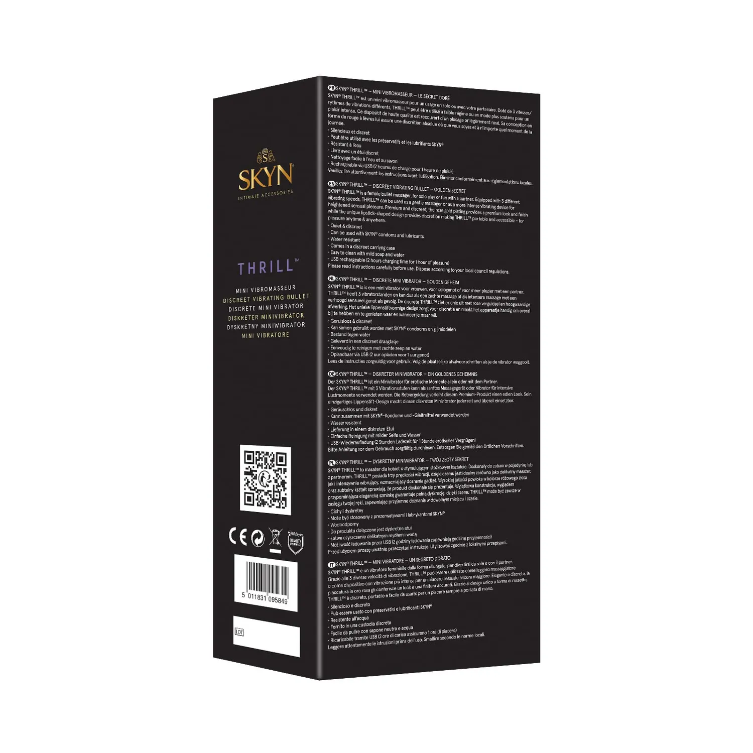 Skyn Thrill Bullet mini vibromasseur clitoris rechargeable