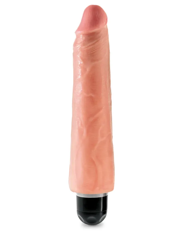 King Cock 9" Vibrating Stiffy gode vibrant clair multispeed
