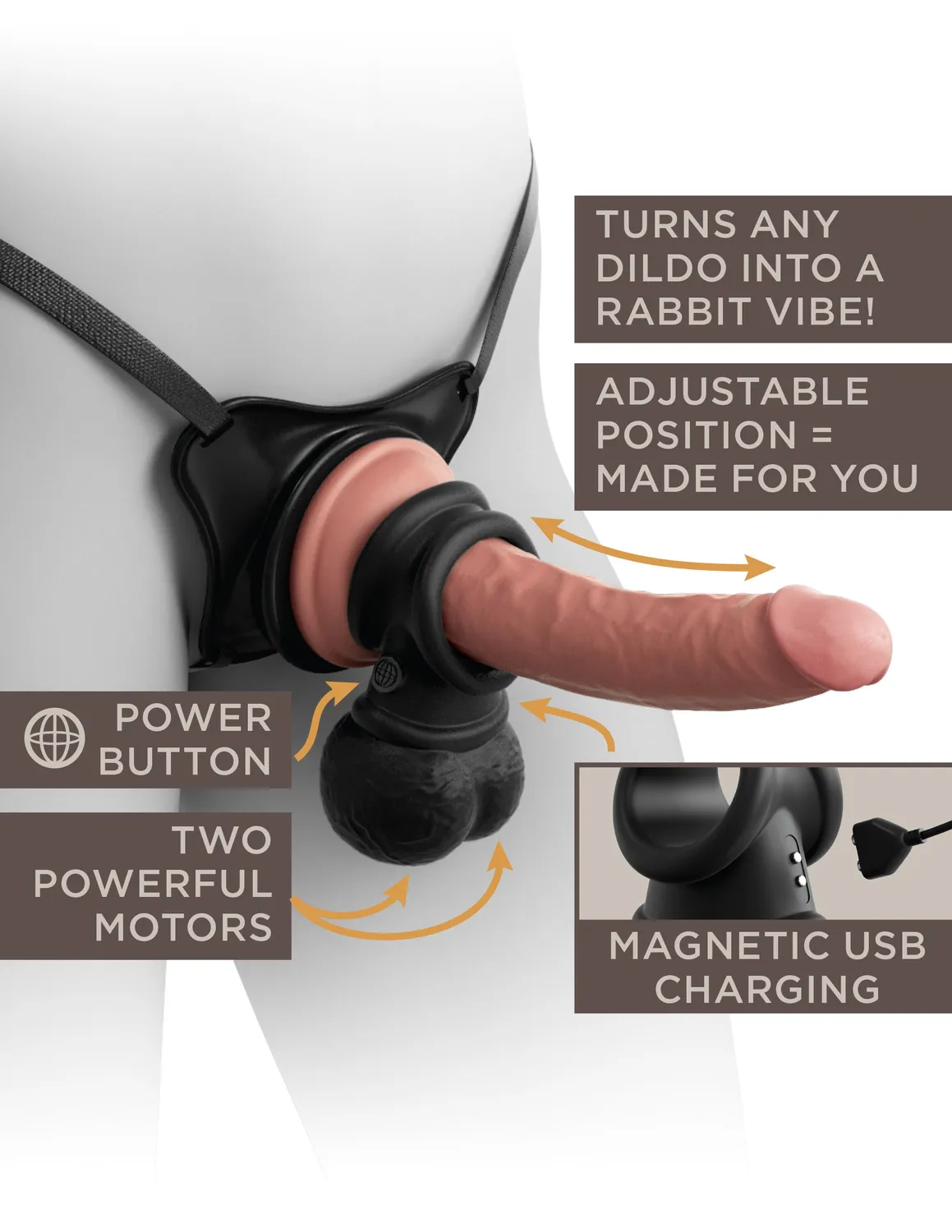 King Cock Elite Crown Jewels anneau vibrant testicules