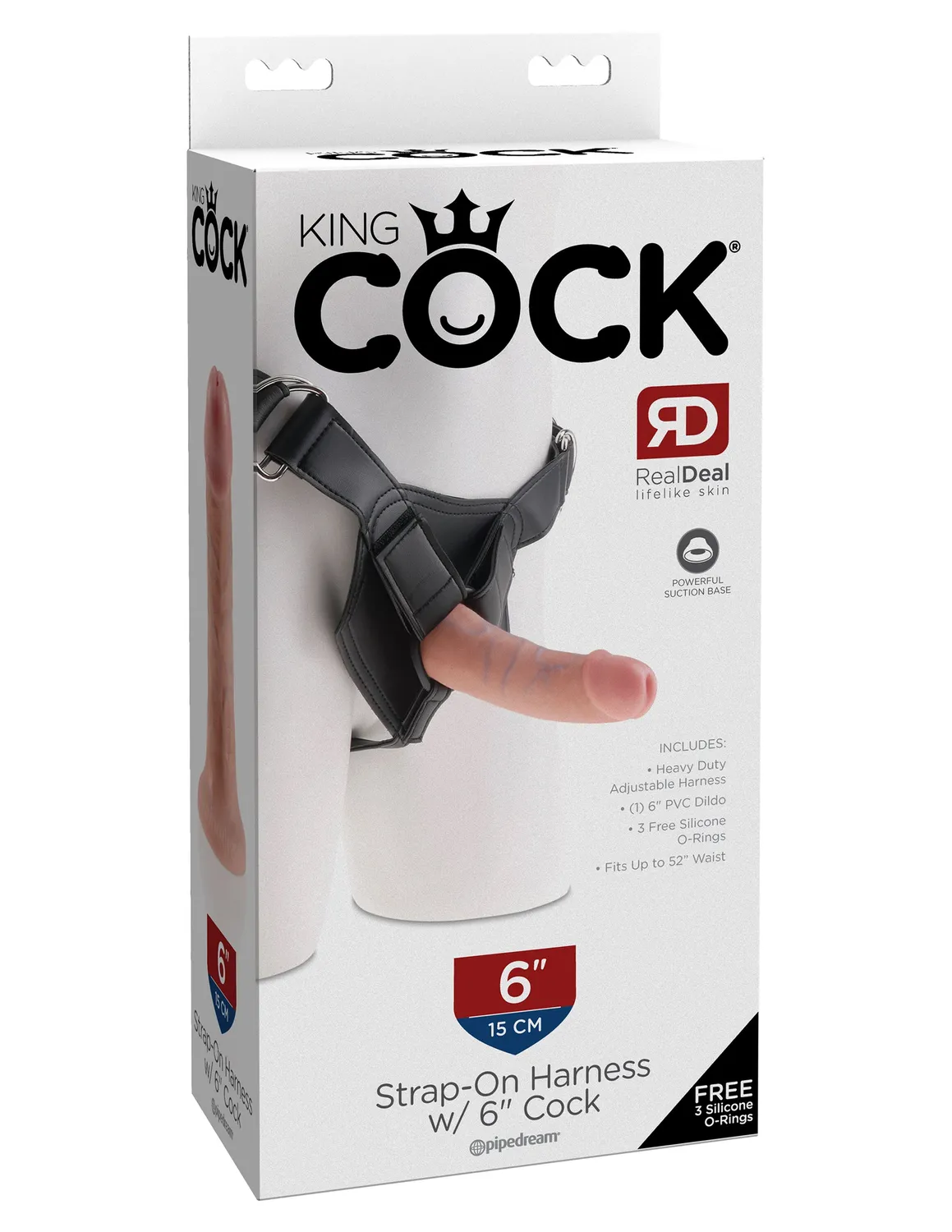 King Cock gode ceinture 6" kit harnais reglable chair