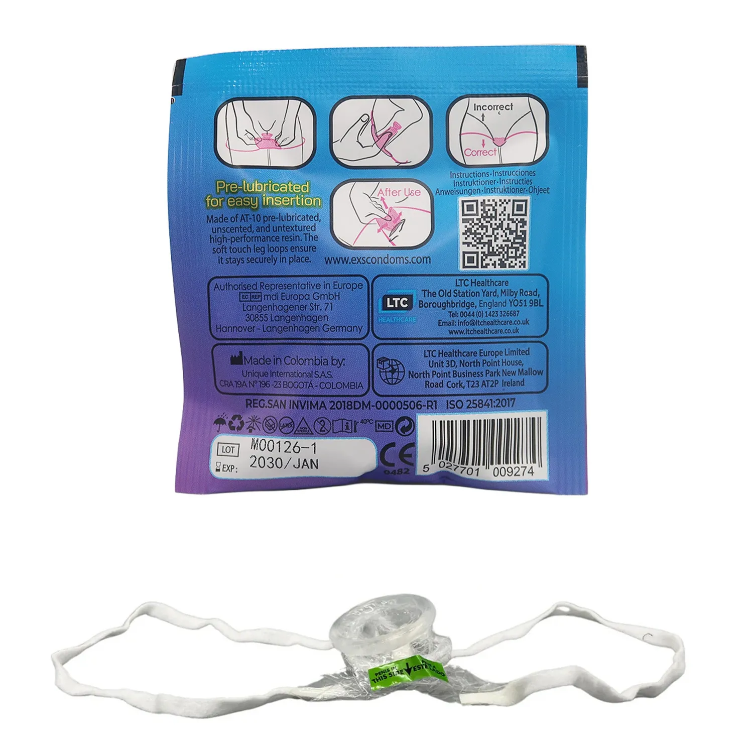 EXS Internal préservatif interne sans latex 1 pièce