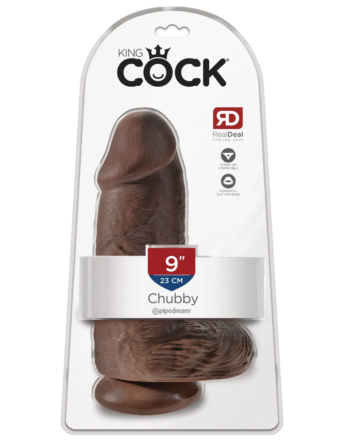 King Cock 9 pouces gode épais marron