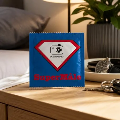 Callvin Supermale préservatifs personnalisables lot de 5 latex fin