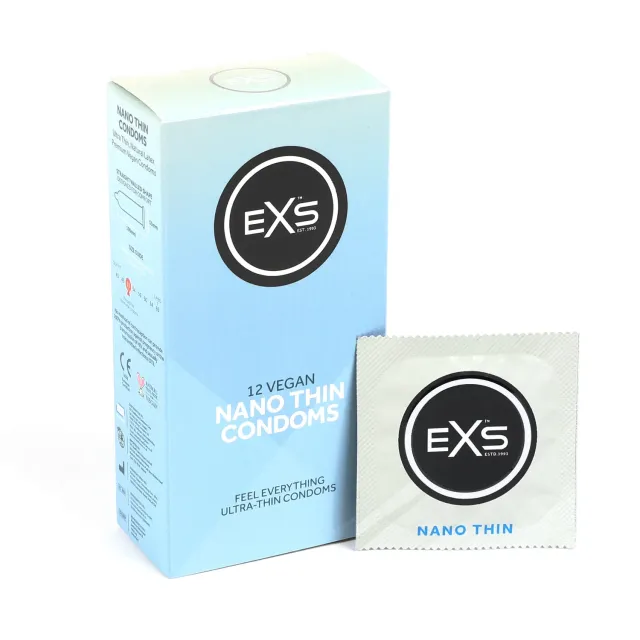 EXS Nano Thin préservatifs fins 53mm latex x12