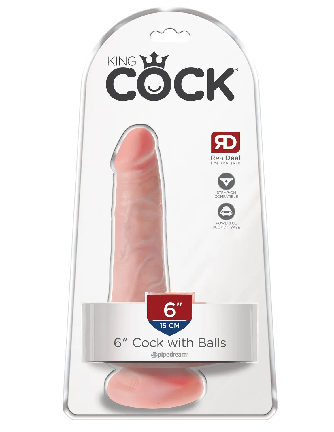 King Cock 6" Cock petit gode avec testicules