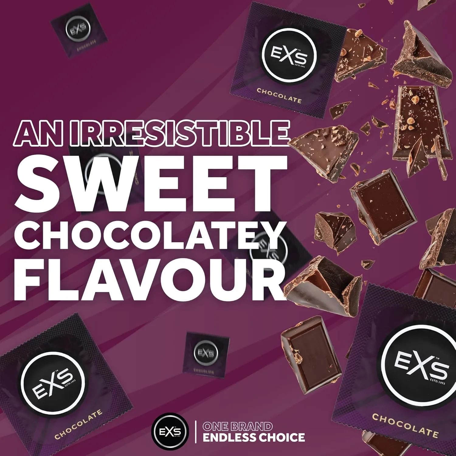 EXS Chocolat préservatifs parfumés 54 mm x100