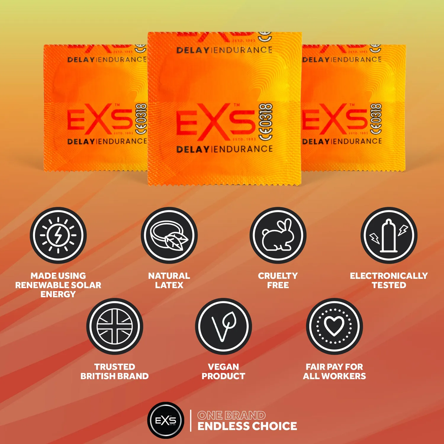 EXS Endurance préservatifs retardants 12 lidocaïne 53mm