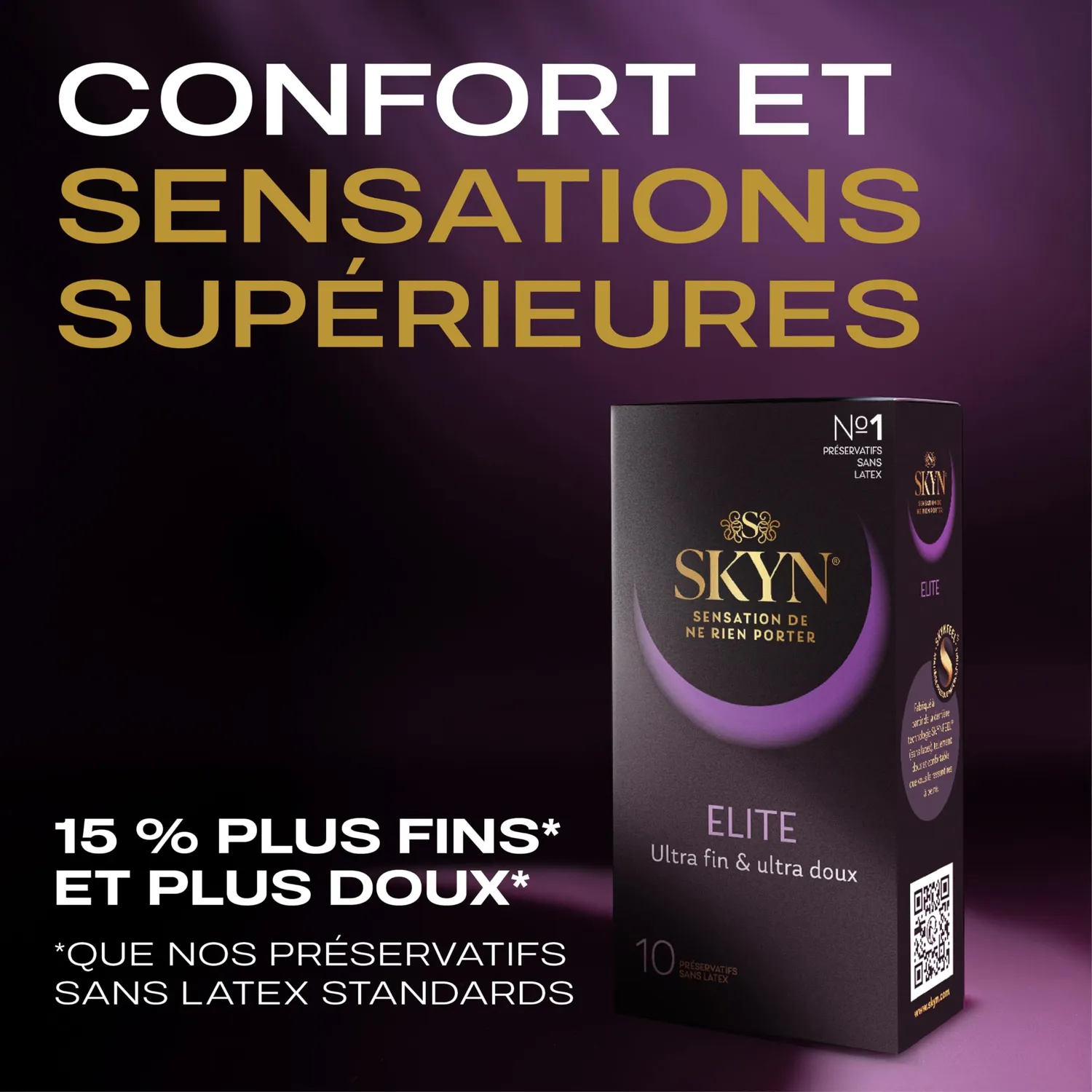 SKYN Elite préservatifs sans latex x22 ultra-fins
