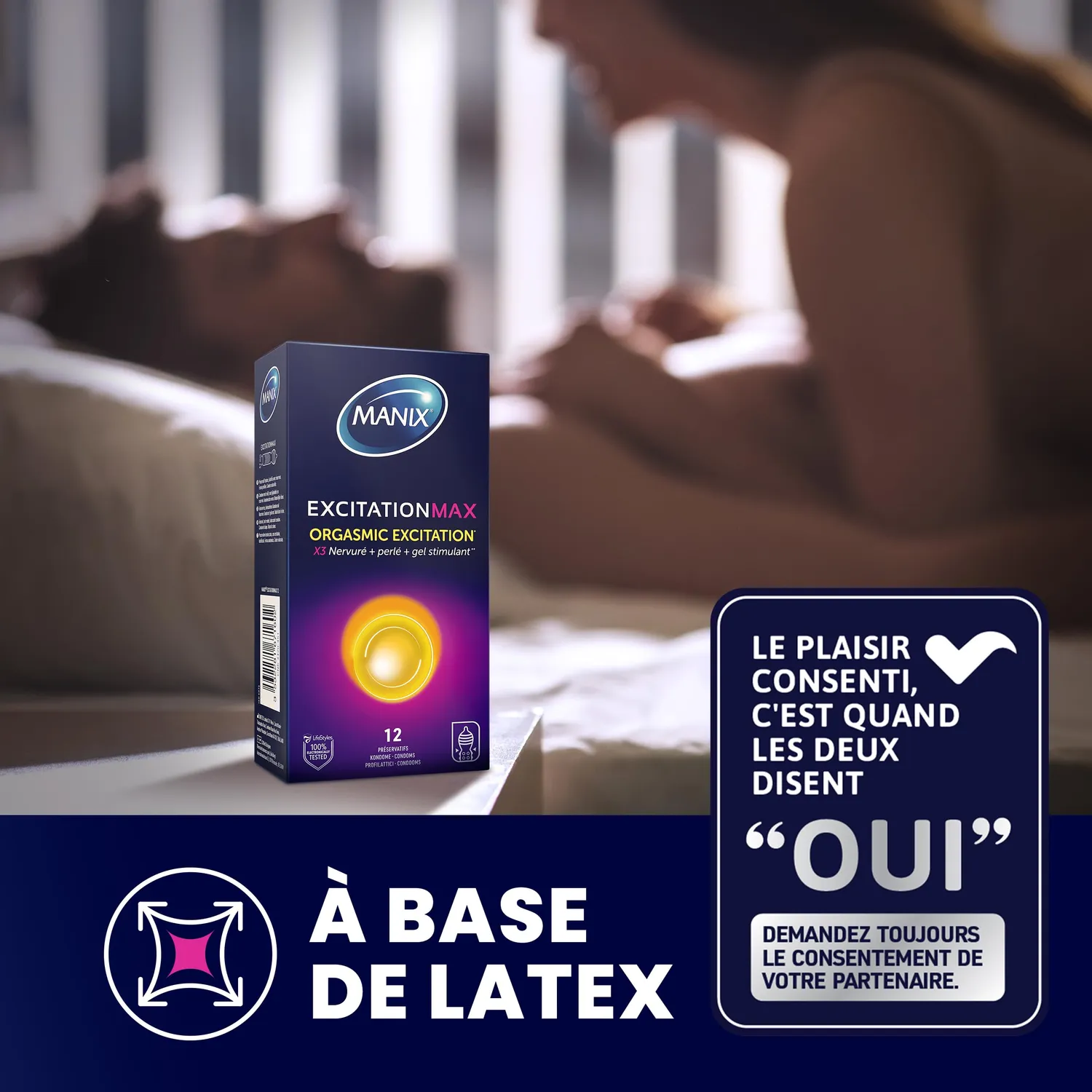 Manix Excitation Max préservatifs x12 chauffant perlé