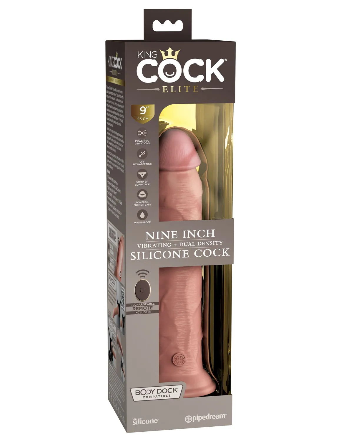 King Cock Elite 9 Vibrating gode vibrant télécommande