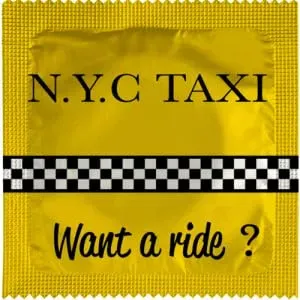 Callvin New York Taxi préservatif humour latex