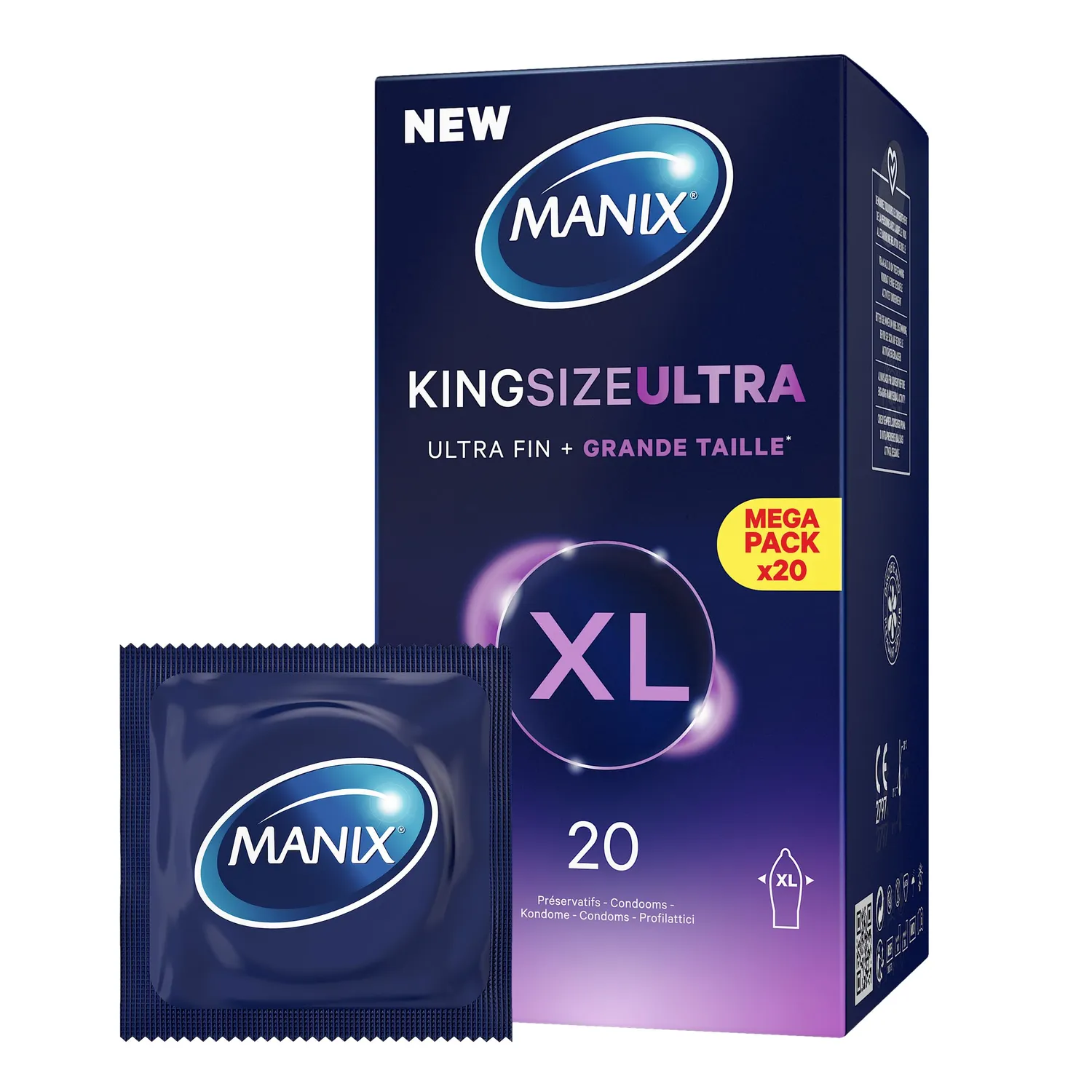 Manix King Size Ultra préservatifs x20 XL ultra-fin