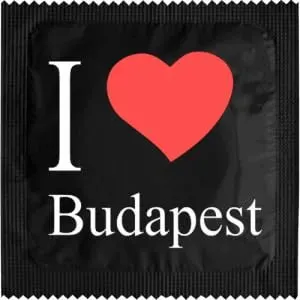 Callvin Hongrie I Love Budapest Noir préservatif latex