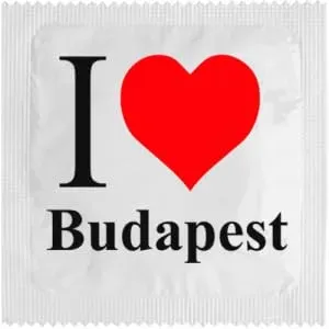 Callvin Hongrie I Love Budapest blanc préservatif latex fin