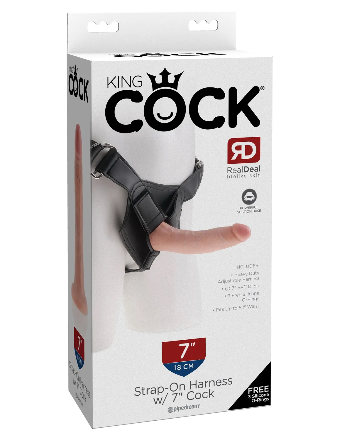 King Cock Strap On harnais gode 7 clair