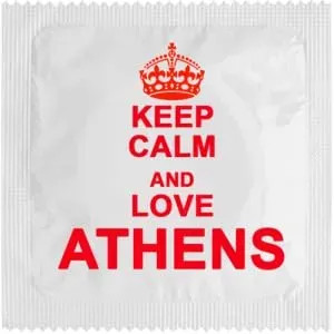 Callvin Grèce Keep Calm Love Athens préservatif latex