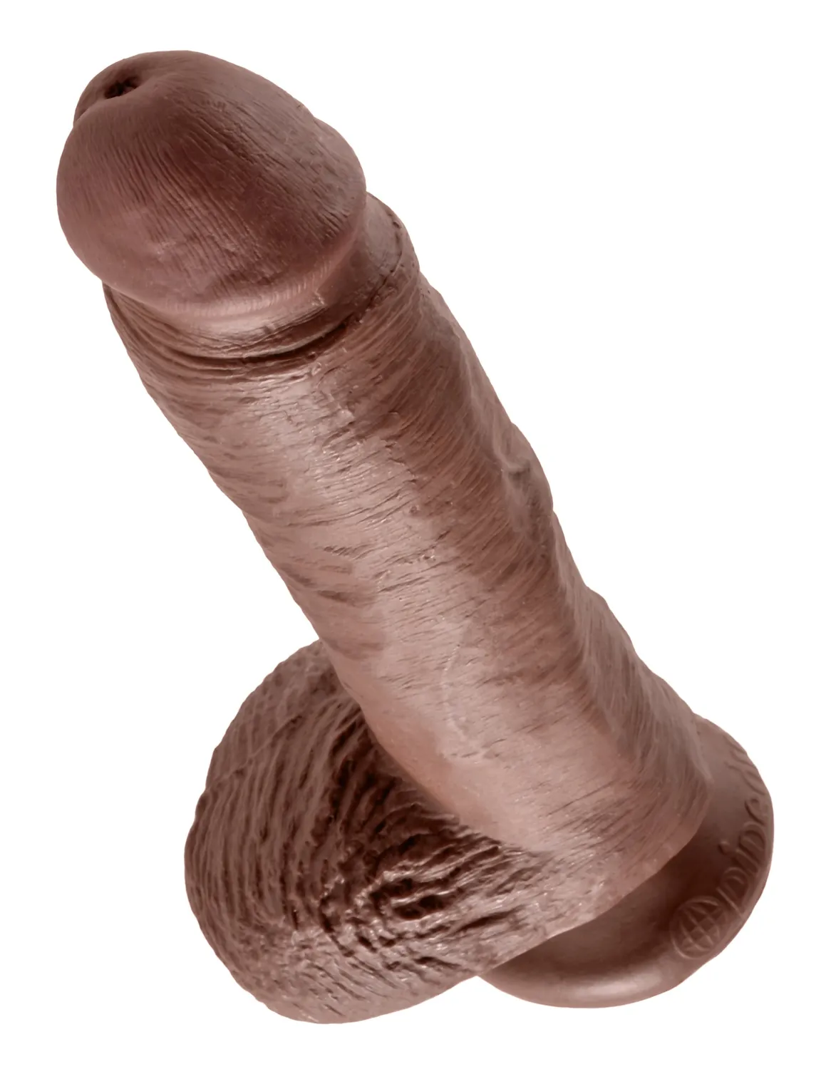 King Cock 8" Cock with Balls gode marron réaliste