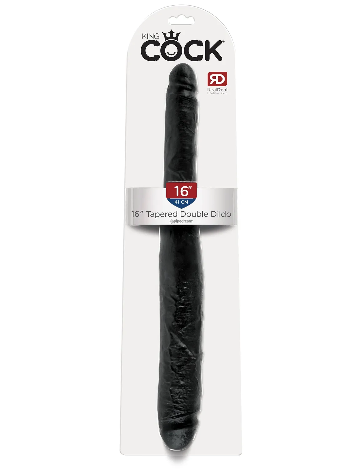 King Cock 16" double gode noir 40 cm