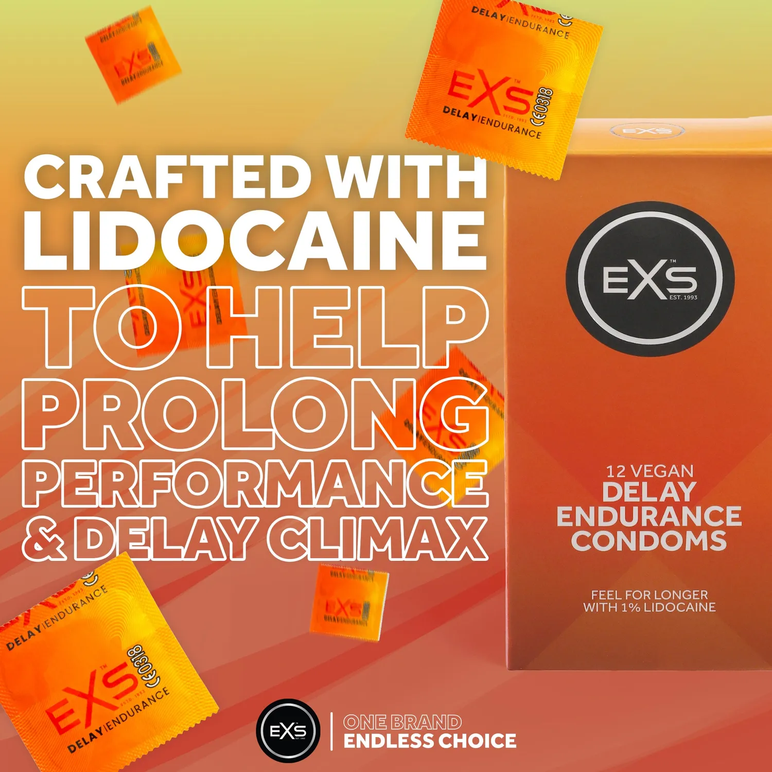 EXS Endurance préservatifs retardants 12 lidocaïne 53mm