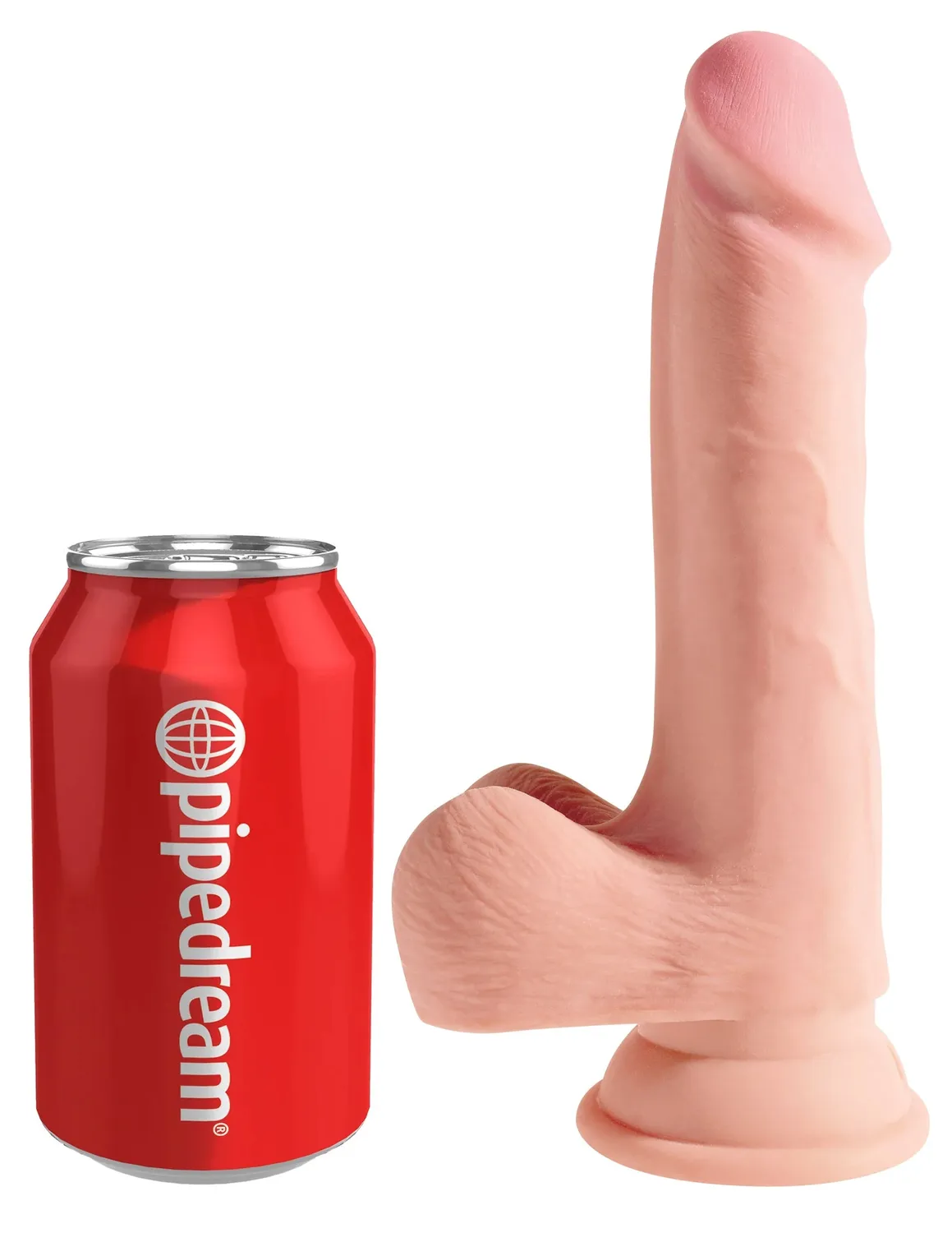 King Cock Plus 7,5" gode réaliste testicules clair
