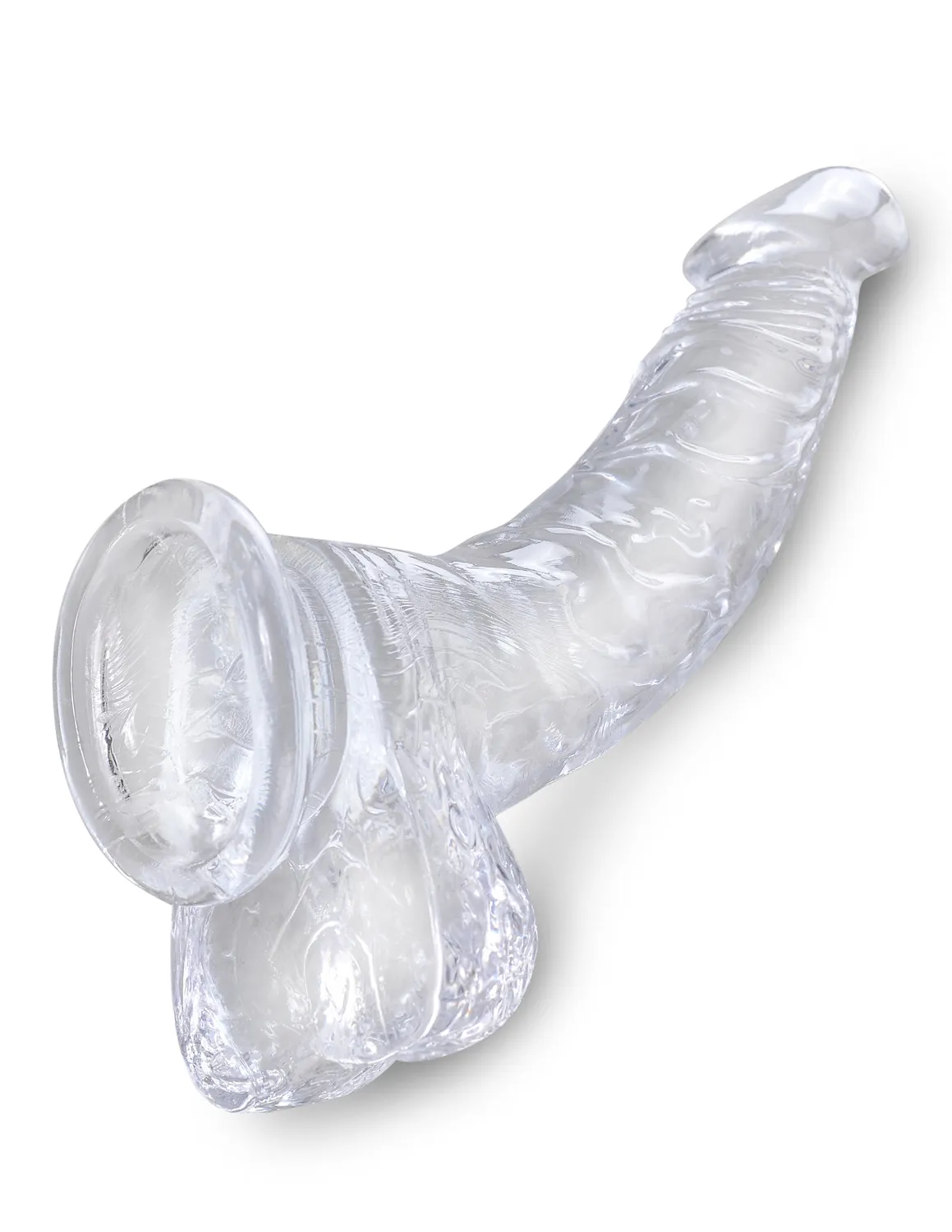 King Cock Clear 7.5 gode transparent avec testicules