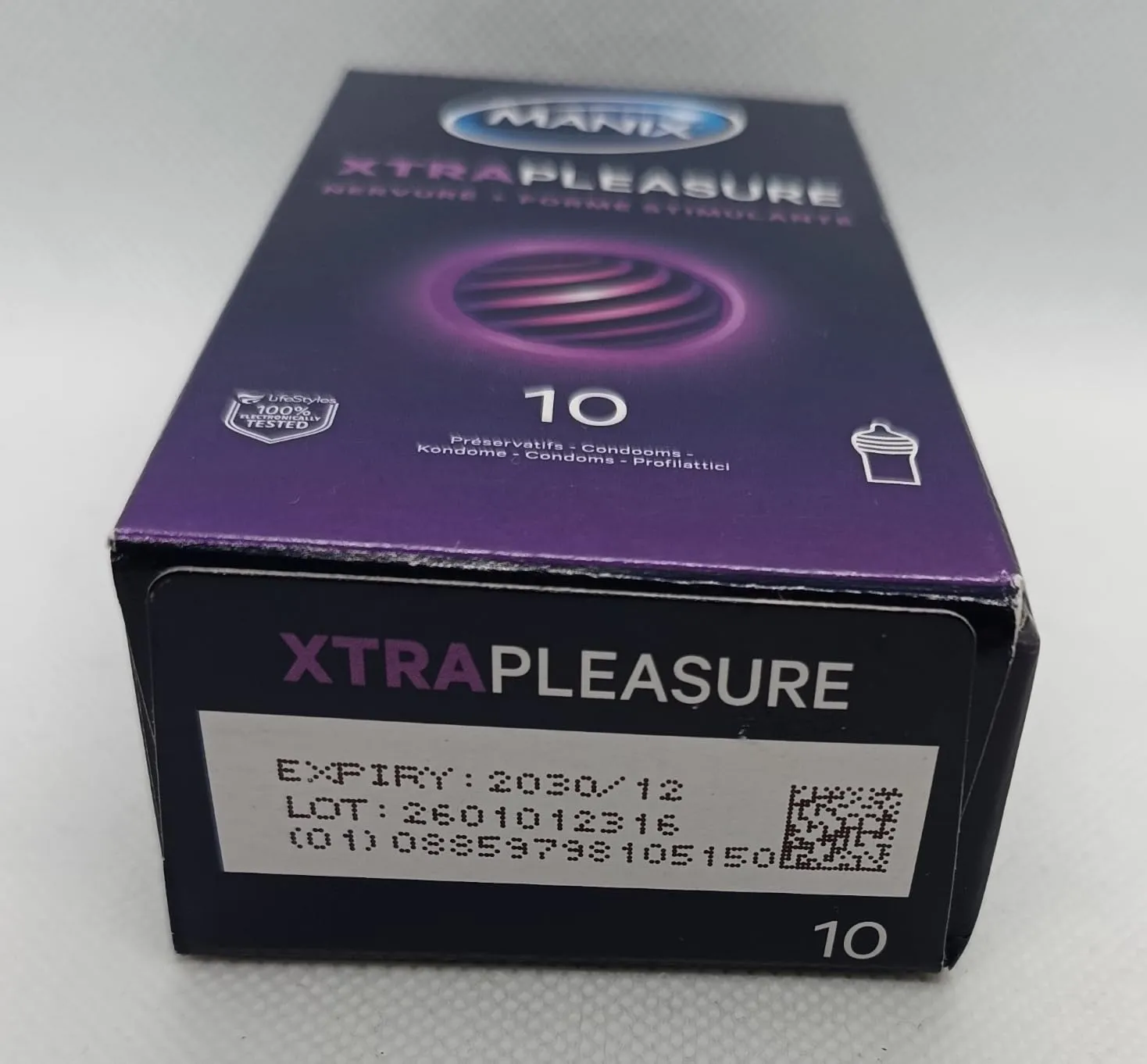 Manix Xtra Pleasure préservatifs x10 nervuré baggy