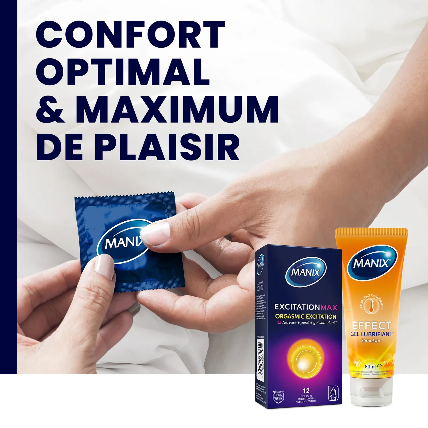 Manix Excitation Max préservatifs x12 chauffant perlé