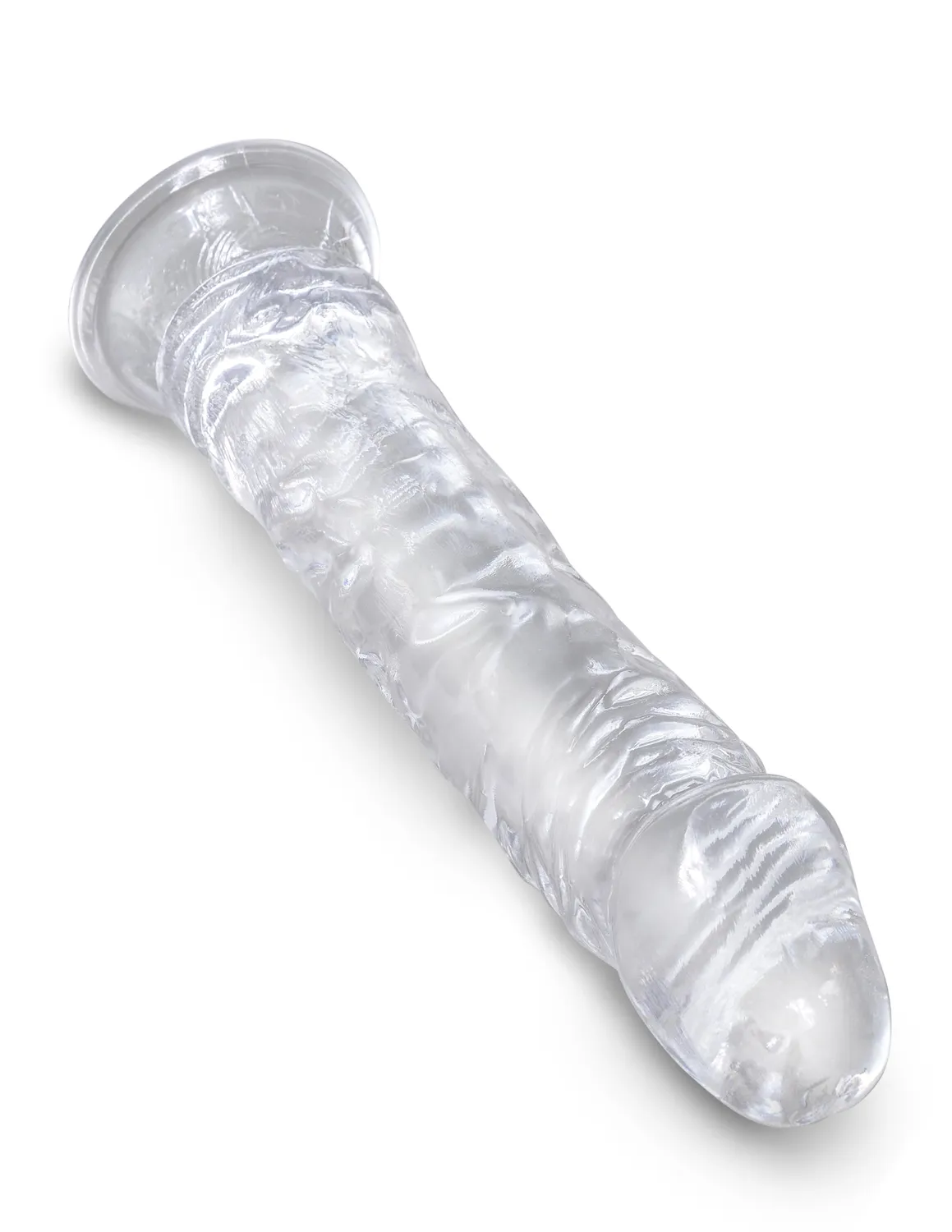 King Cock Clear 8" gode transparent réaliste ventouse