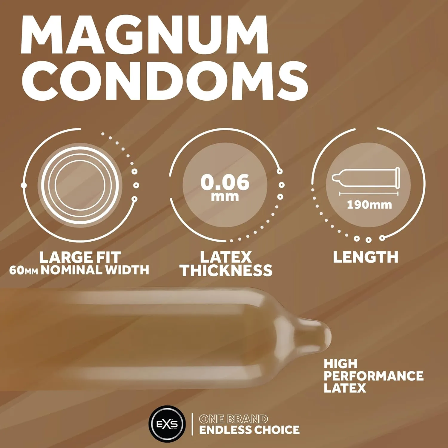 EXS Magnum préservatifs larges 60mm x12