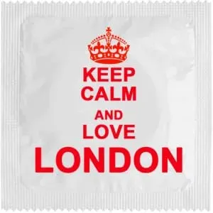 Callvin Royaume-Uni KEEP CALM AND LOVE LONDON préservatif latex