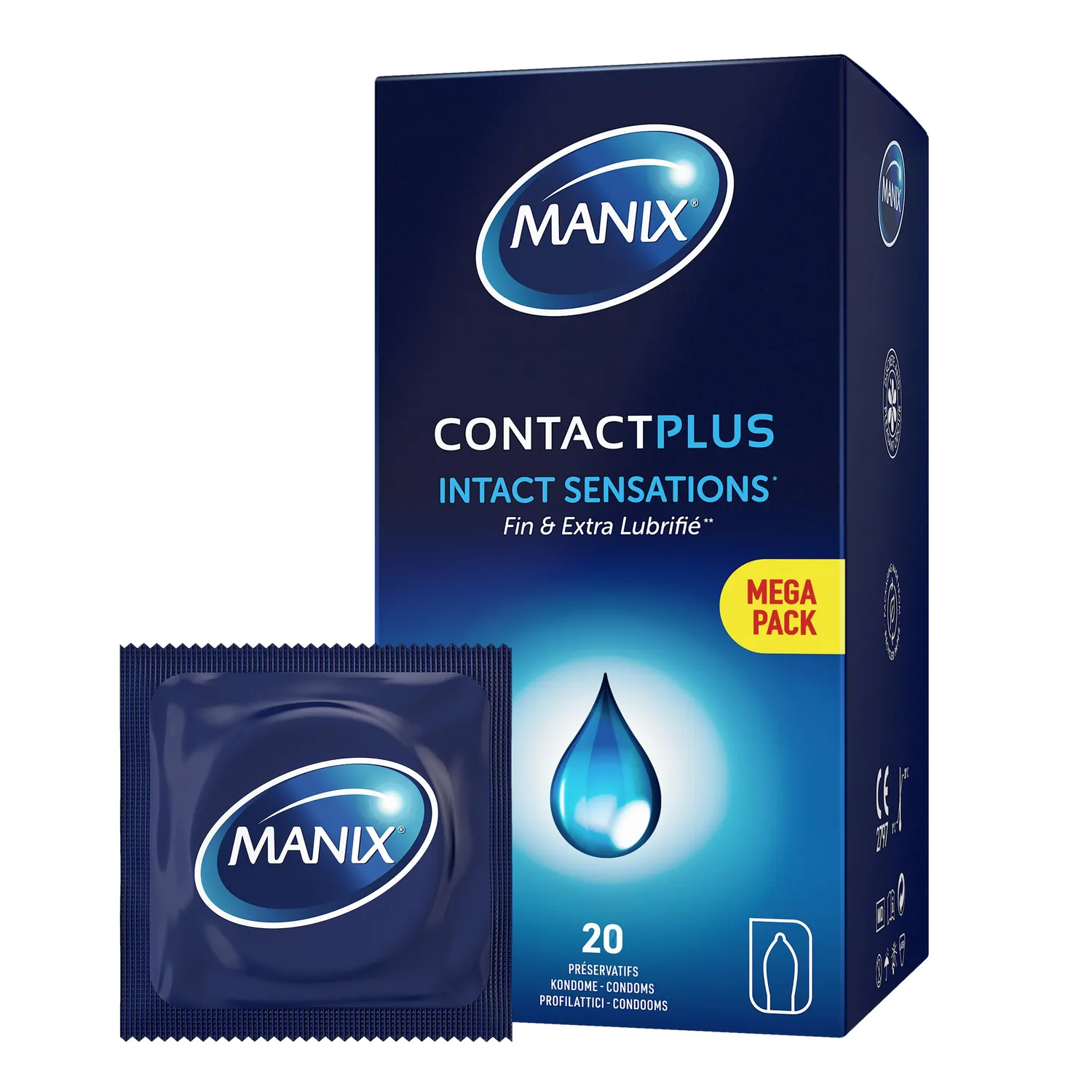Manix Contact Plus préservatifs ultra-fins x20 53mm