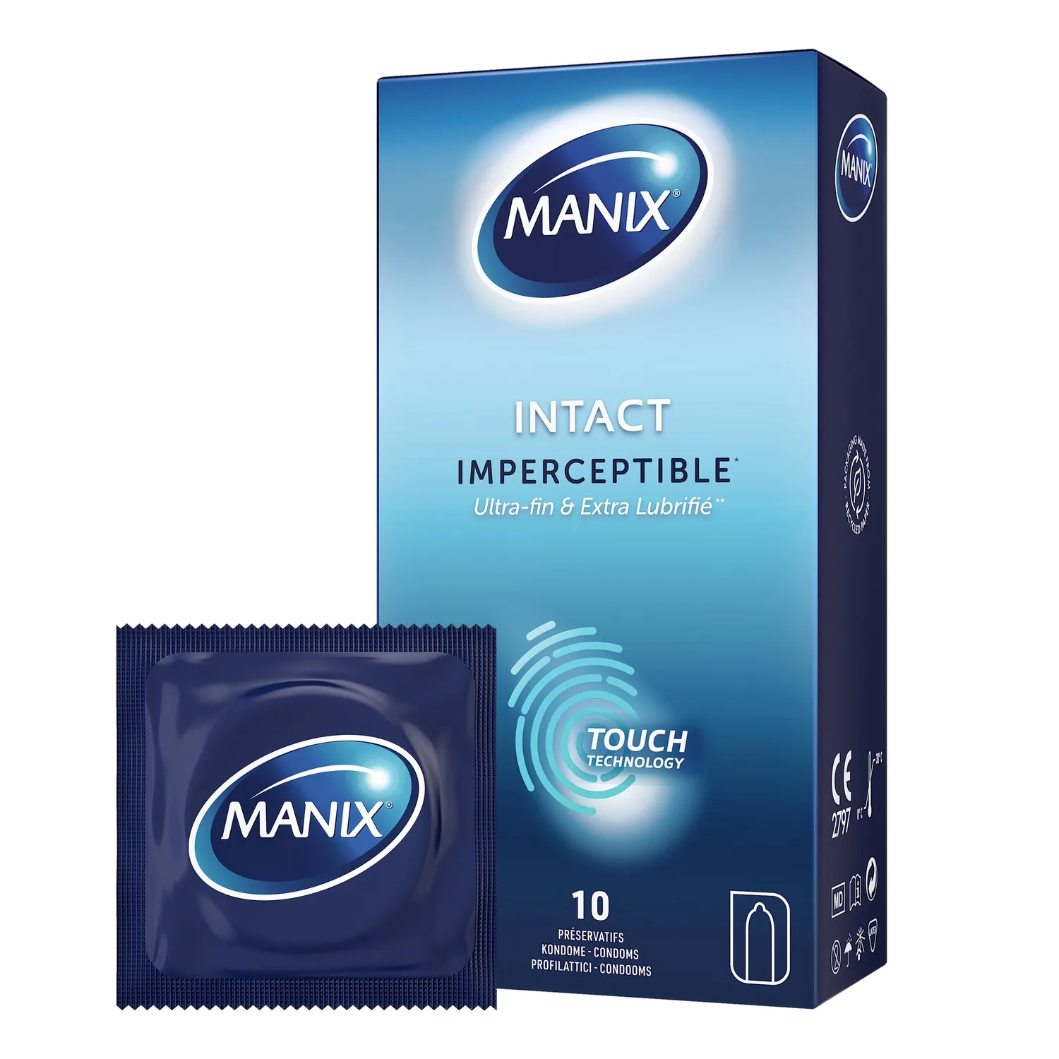 Manix Intact préservatifs latex extra-fins x10