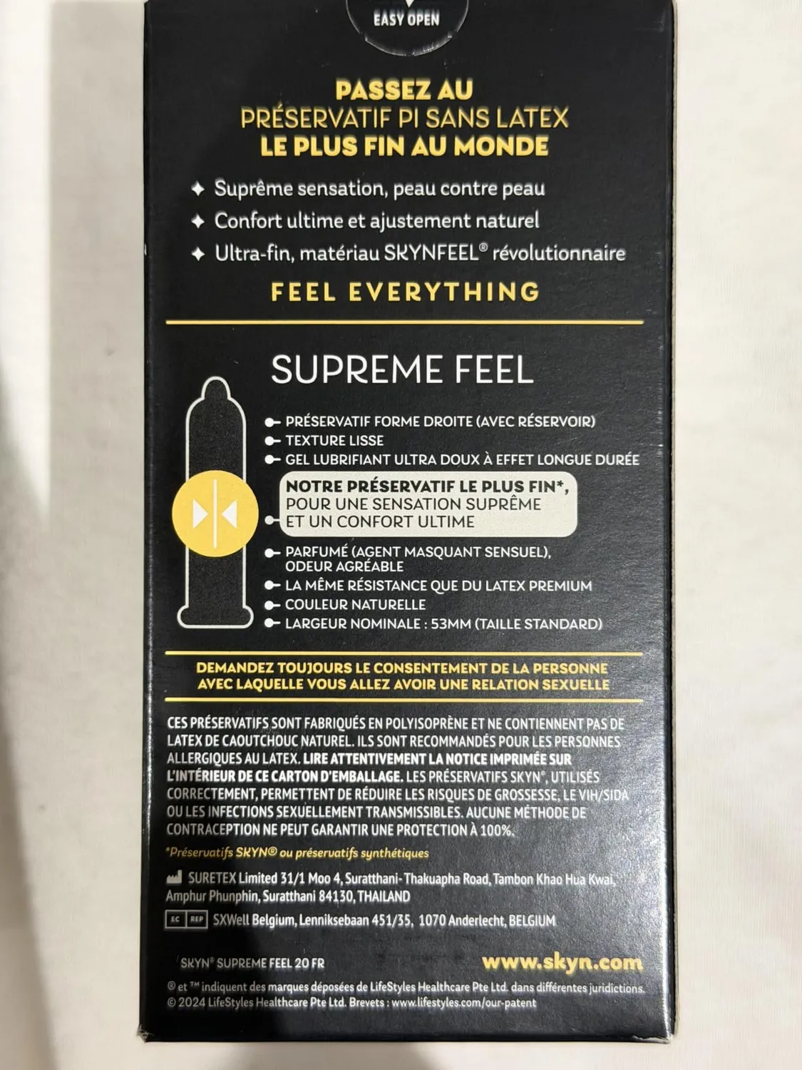 SKYN Supreme Feel préservatifs sans latex x10