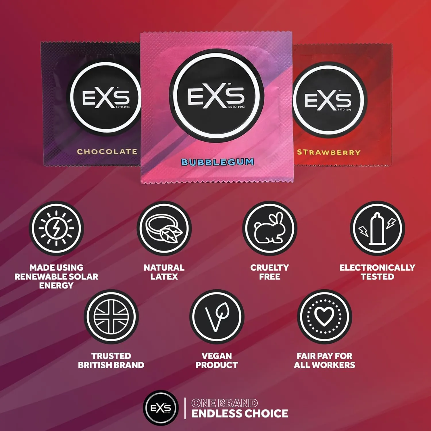 EXS Mixed Flavour préservatifs aromatisés 12 cola fraise