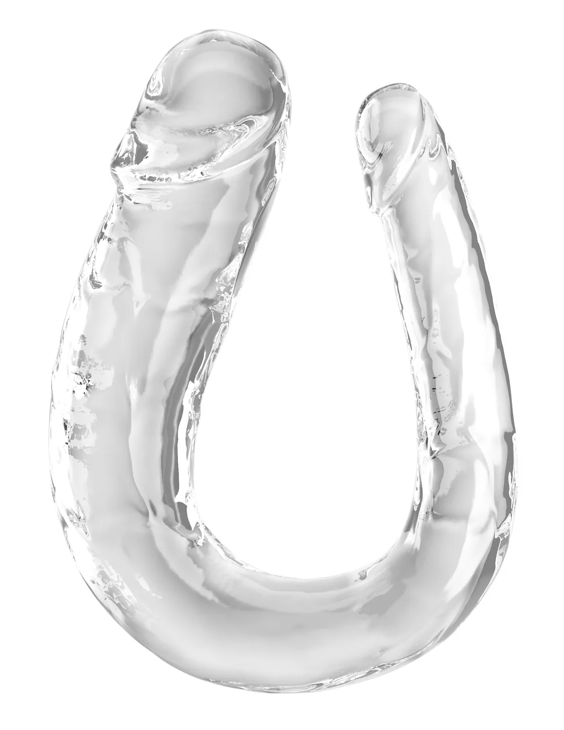 King Cock Clear Double Trouble gode double transparent