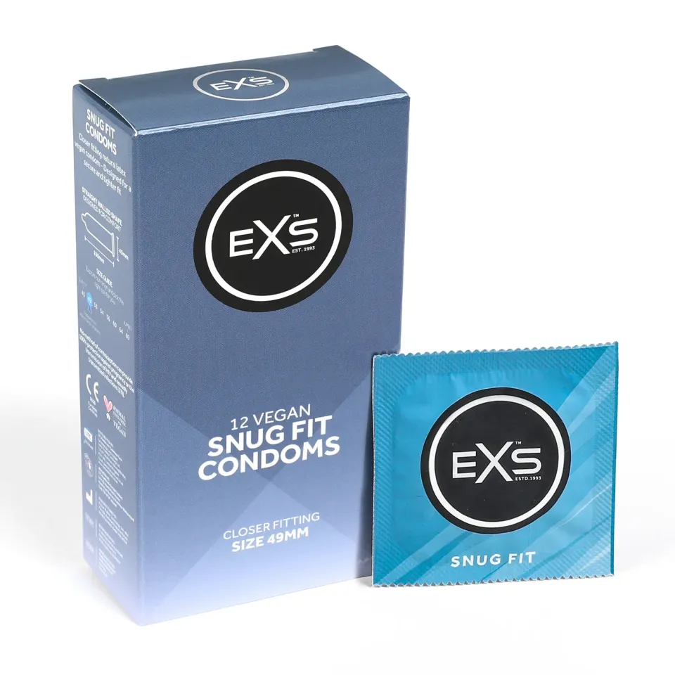 EXS Snug Fit 49 mm préservatifs étroits x12 latex
