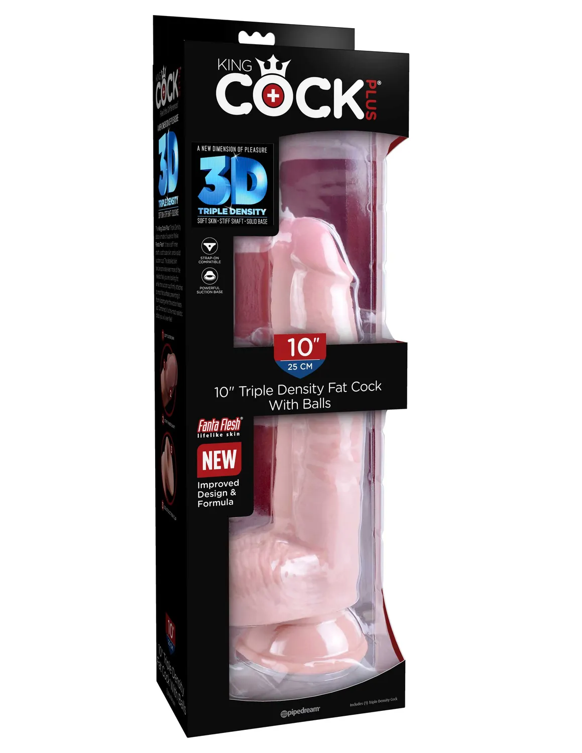 King Cock Plus 10" Triple Density gode fat ventouse