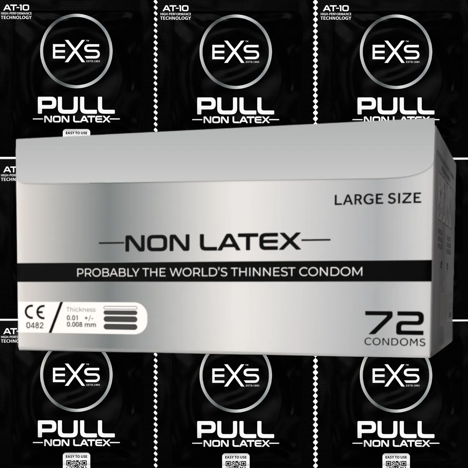 EXS PULL préservatif sans latex large 60mm 6 pièces