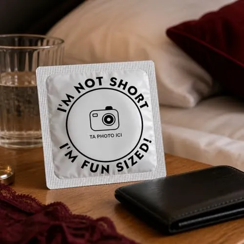 Callvin I'm not Short préservatifs personnalisables lot de 5 lubrifié