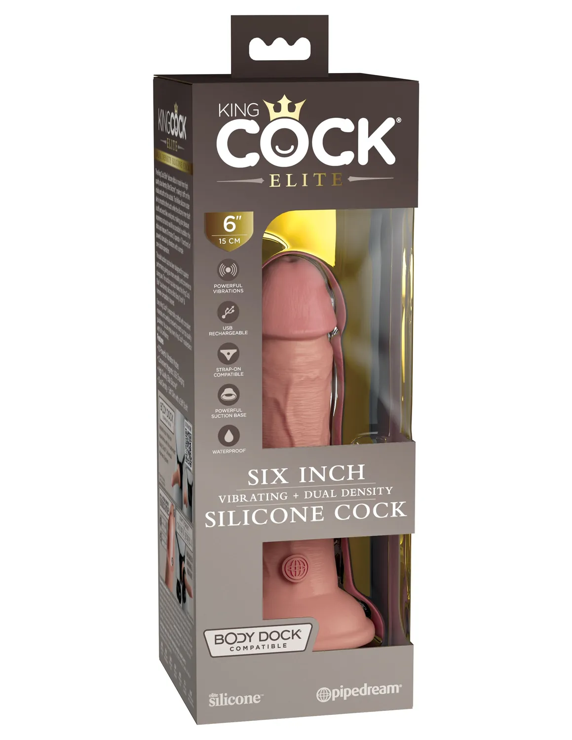 King Cock Elite 6 Vibrating gode vibrant silicone chair