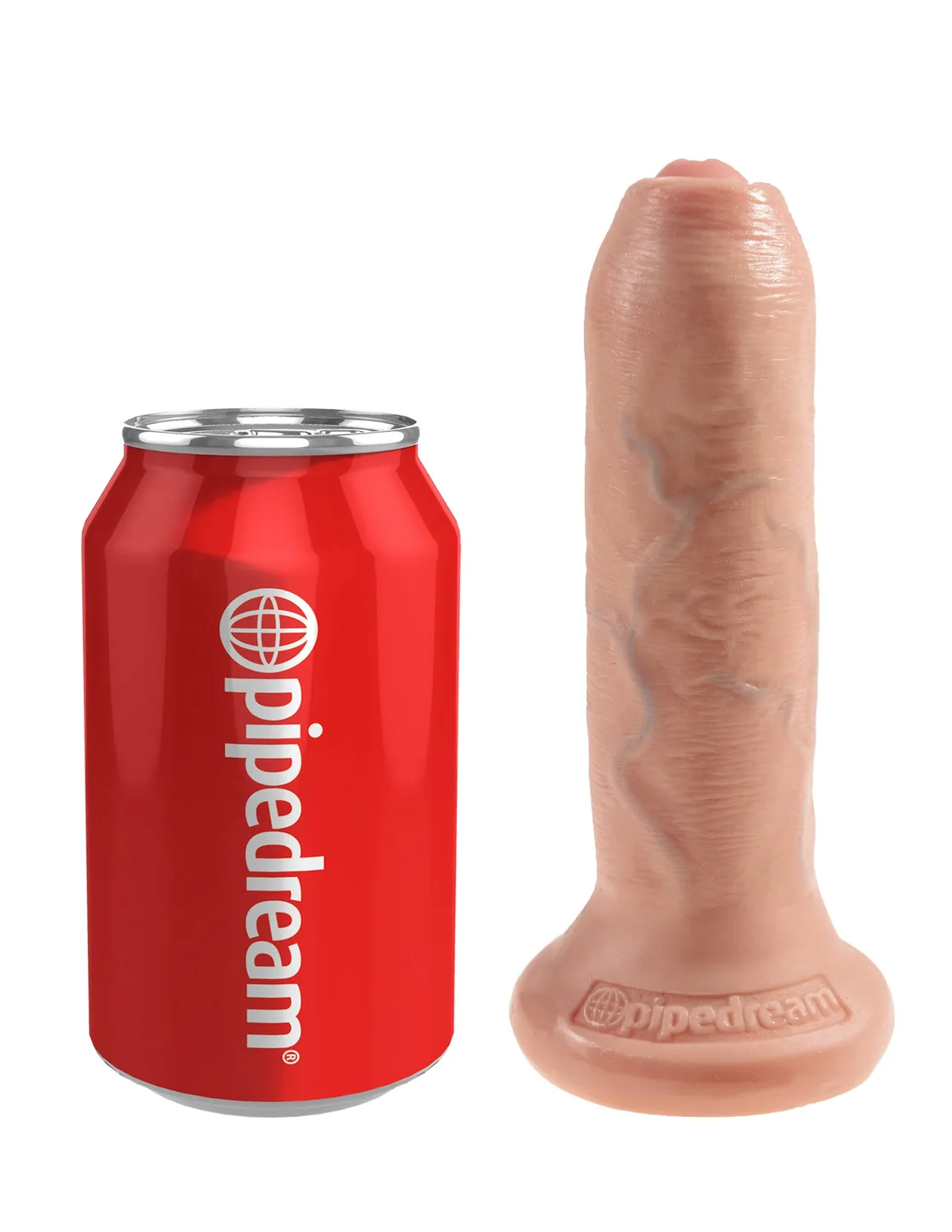 King Cock 6" Uncut gode realiste prepuce retractable