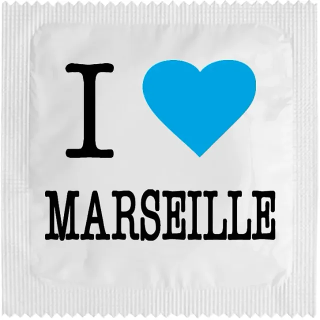 Callvin I Love Marseille préservatif latex fin