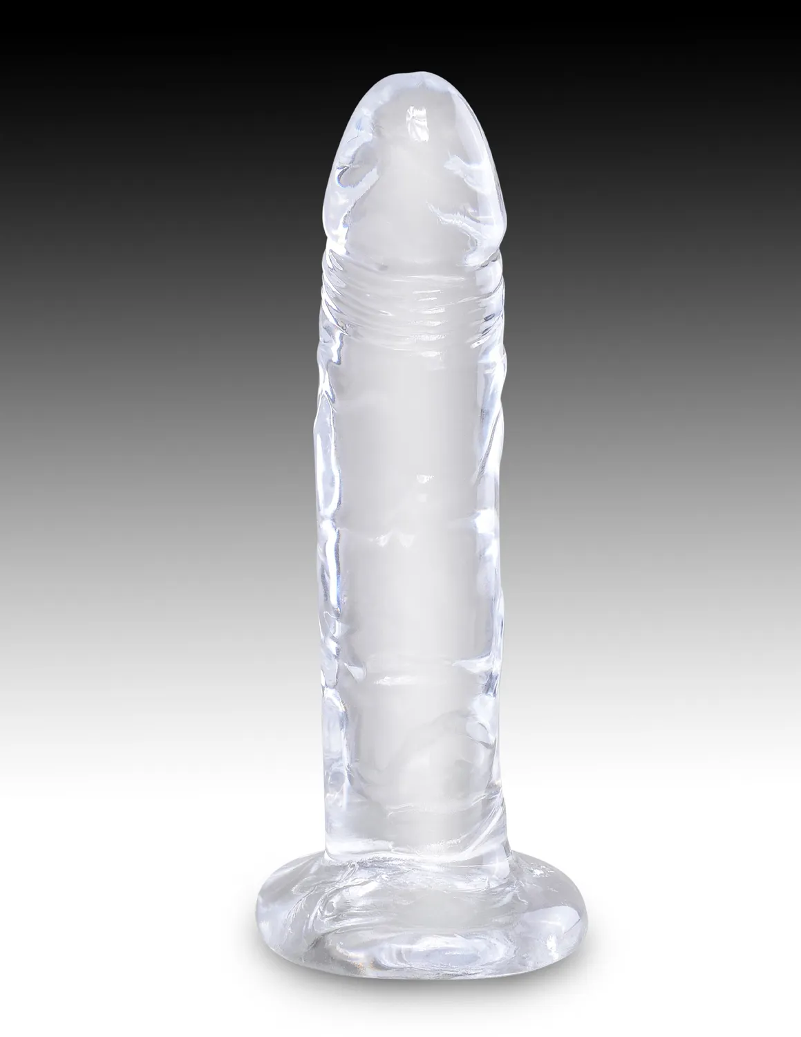 King Cock Clear 6" gode transparent sans bourse