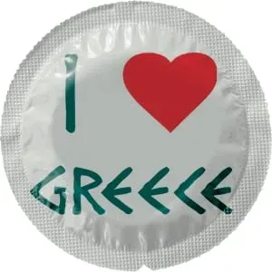 Callvin Grèce I Love Greece Round préservatif latex